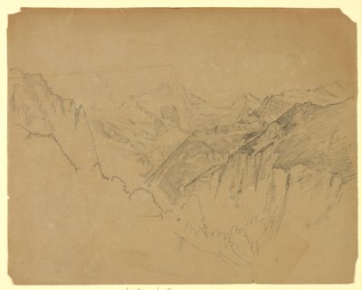 Estudo da paisagem, Lauterbrunnen, Suíça de William Trost Richards