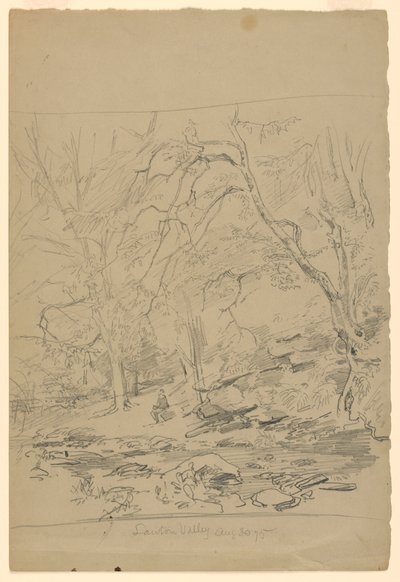 Estudo da paisagem, Lawton Valley, RI de William Trost Richards