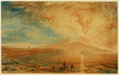 Baía de Nápoles (Vesúvio irritado) de Joseph Mallord William Turner
