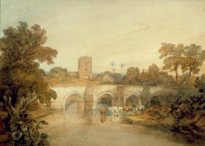 Bromfield no rio Onny, perto de Ludlow, Shropshire de Joseph Mallord William Turner