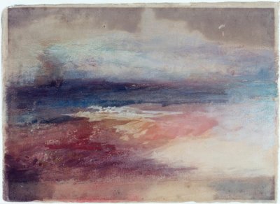 Vista costeira ao pôr do sol de Joseph Mallord William Turner