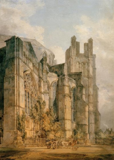 A Capela de Santo Anselmo na Catedral de Canterbury e de Joseph Mallord William Turner