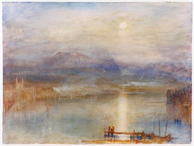 Luar sobre o lago de Lucerna, contra o pano de fundo da de Joseph Mallord William Turner