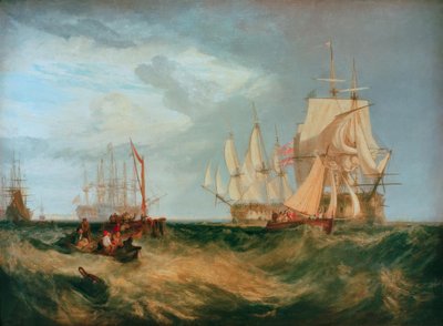 Spithead: Tripulação do barco recuperando uma âncora de Joseph Mallord William Turner