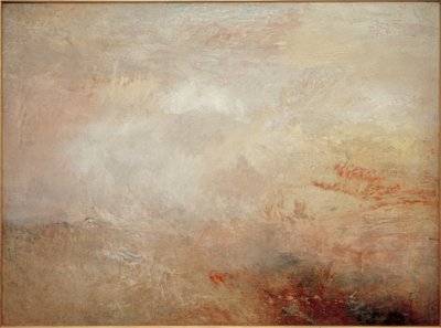 Mar tempestuoso com golfinhos de Joseph Mallord William Turner