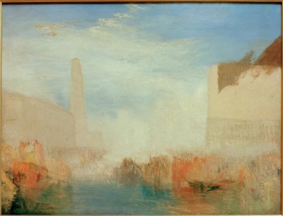 Veneza: A Piazetta com a Cerimônia do Doge se Casando de Joseph Mallord William Turner