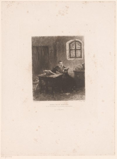 Filipe de Marnix de St Aldegonde na prisão
Marnix de St Aldegonde, na prisão a traduzir os salmos (título sobre o objecto) de William Unger