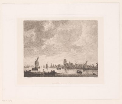 Vista do rio Merwede ao largo de Dordrecht de William Unger