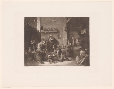 Interior com um médico e um barbeiro de William Unger