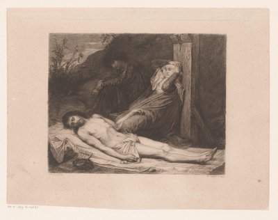 Maria e João Baptista de luto pelo corpo de Cristo de William Unger
