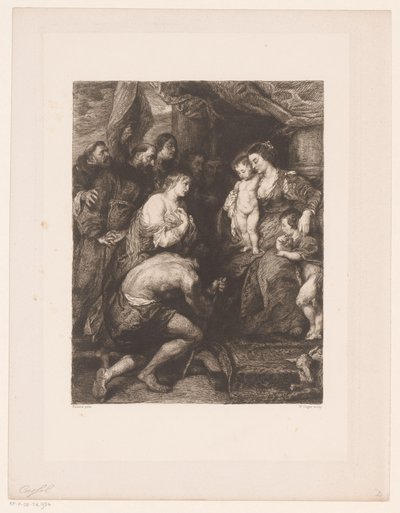 Maria e Criança adoradas por santos de William Unger