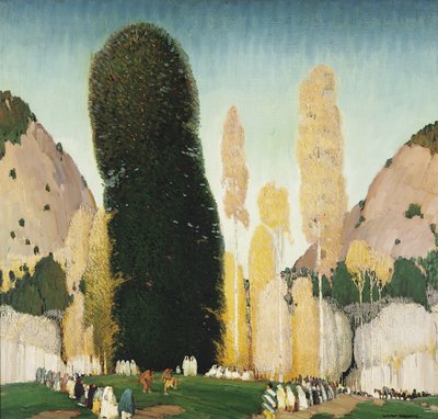 Uma Cerimónia de Montanha, c.1930 (óleo sobre tela) de William Victor Higgins