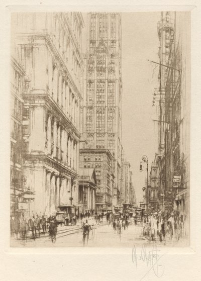 Baixa Broadway, centro de Nova York de William Walcot