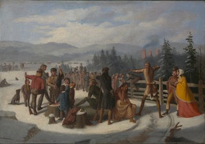 Cenas dos Pioneiros por Cooper, Deerslayer at the Shooting Match de William Walcutt