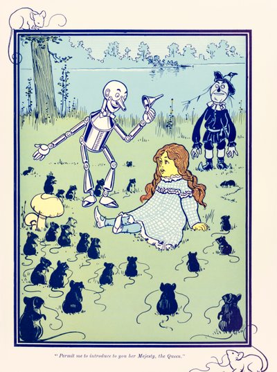 Permita-me apresentar-lhe sua majestade, a rainha. do maravilhoso mágico de Oz de L. Frank Baum de William Wallace Denslow