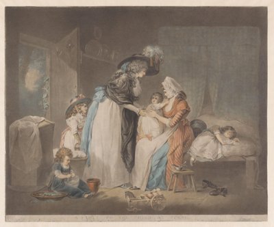 A mãe visita o filhoUma visita à criança na enfermaria (título no objeto) de William Ward