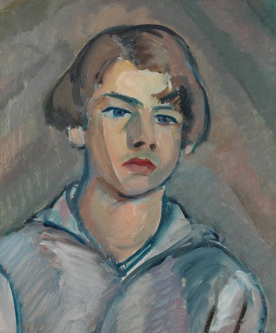 Retrato de um Jovem de Cabelo Comprido de William Watson Peploe