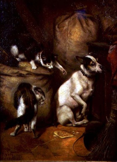 Como te atreves! (óleo sobre tela) de William Weekes