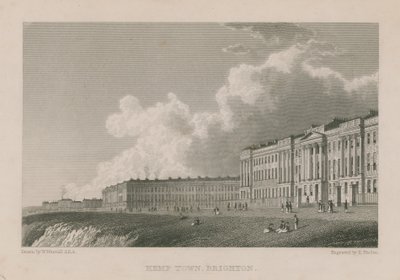 Vista geral da cidade de Kemp em Brighton de William Westall