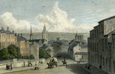 Newcastle de Westgate Hill, gravado por Edward Finden, 1830 de William Westall