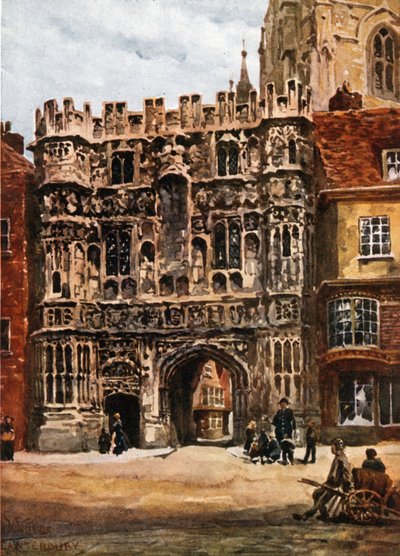 Canterbury, Christchurch Gateway (lito a cores) de William Wiehe Collins
