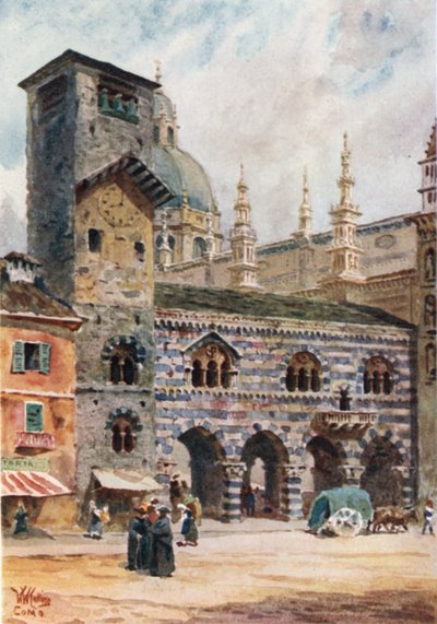 Como. O Brotello e a Catedral (lito colorido) de William Wiehe Collins
