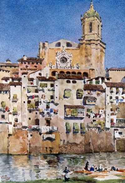 Gerona, a Catedral (cor litho) de William Wiehe Collins