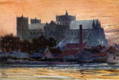 Ripon, a Catedral (lito a cores) de William Wiehe Collins