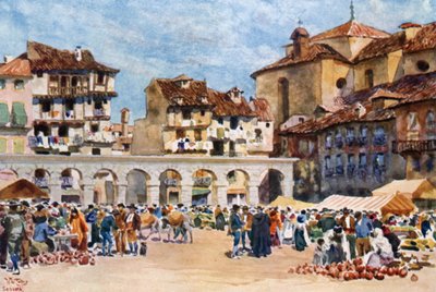 Segóvia, Plaza Mayor (cor litho) de William Wiehe Collins