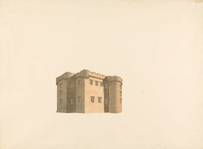 Castelo de Cluny, Aberdeenshire, Escócia: Perspectiva de William Wilkins