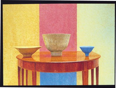 Natureza morta, três tigelas Lucie Rie de William Wilkins