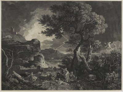 A destruição dos filhos de Niobe, 1761 de William Woollett