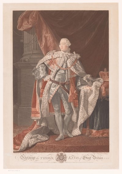 Retrato de George III do Reino Unido George III, Rei da Grã-Bretanha (título no objeto) de William Wynne Ryland
