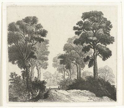 Paisagem com árvores ao longo de um caminho de William Young Ottley