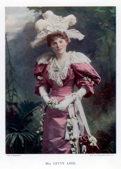 Letty Lind, atriz e dançarina, 1901. de William and Daniel Downey