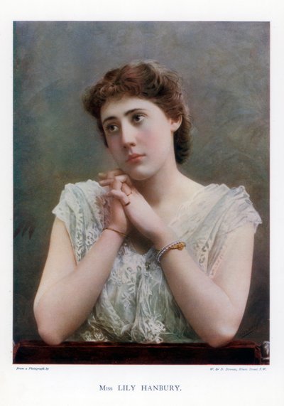 Lily Hanbury, atriz inglesa, 1901. de William and Daniel Downey