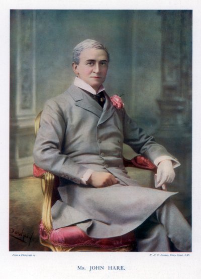 Sir John Hare, ator inglês e gerente do Teatro Garrick, 1901. de William and Daniel Downey