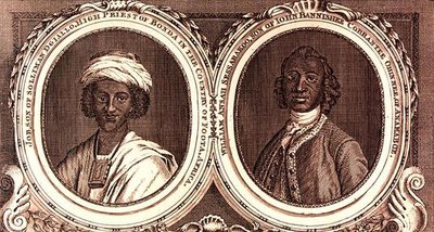 Job, filho de Solliman Dgiallo, Sumo Sacerdote de Bonda no país de Foota, África e William Ansah Sessarakoo, filho de John Bannishee Corrantee Ohinnee, de Anamaboe de William of Bath (after) Hoare