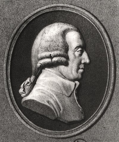 Retrato de um medalhão de Adam Smith (1723-1790) de William the Younger Holl