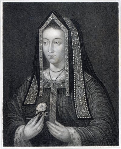 Retrato de elizabeth de york de William the Younger Holl