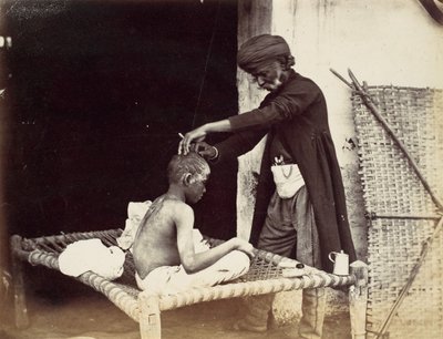 Indian Barber, 1860s. de Willoughby Wallace Hooper