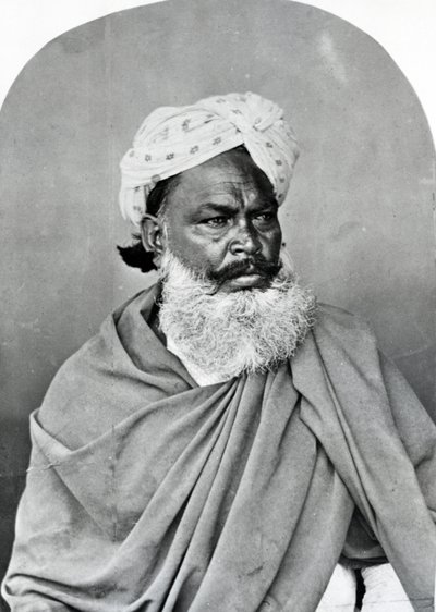 Retrato de um homem indiano, de &39;The Costumes and People of India&39;, c.1860 de Willoughby Wallace Hooper