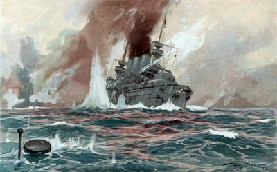 Submarino, c1905 (aguarela) de Willy Stöwer