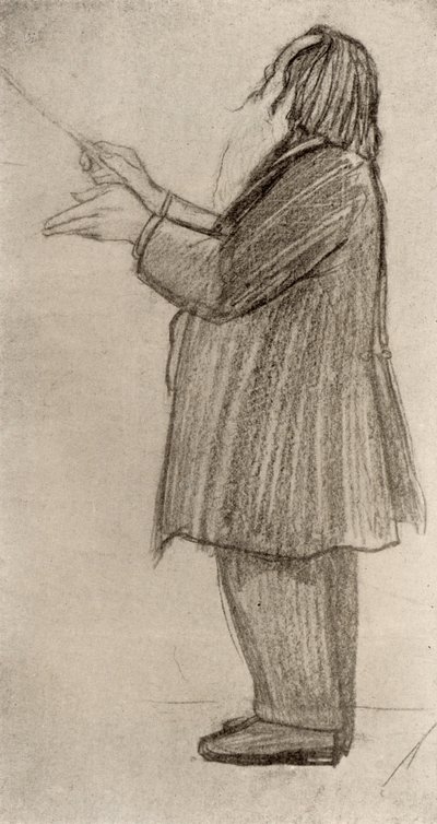 Johannes Brahms (1833-1897) Compositor alemão, regente 9desenho) de Willy von Beckerath