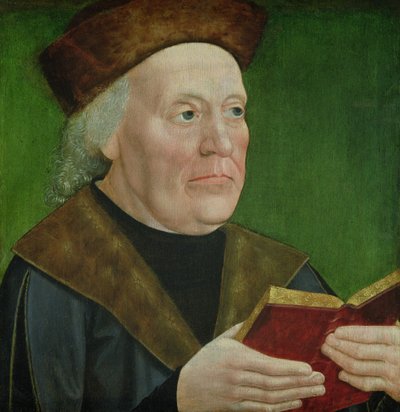 Prefeito Hermann Langenbeck, c.1515 (óleo sobre painel de carvalho) de Wilm Dedecke