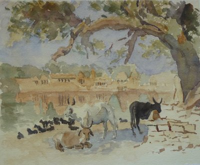 435A Jaisalmer - Gadi Sagar (esboço) de Wilson Clive