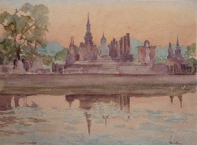 871 Sunset, Wat Maharthat, Sukhotai de Wilson Clive