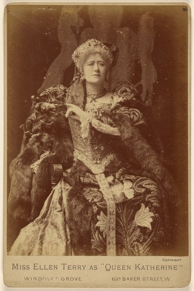 Miss Ellen Terry como "Rainha Catarina" de Window and Grove
