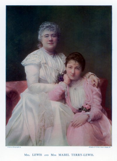 Mrs Lewis Kate Terry e Miss Mabel Terry-Lewis, atrizes britânicas, 1901. de Window and Grove