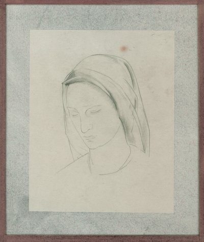 Estudo para retábulo de São Martinho, c.1928 (lápis sobre papel) de Winifred Knights